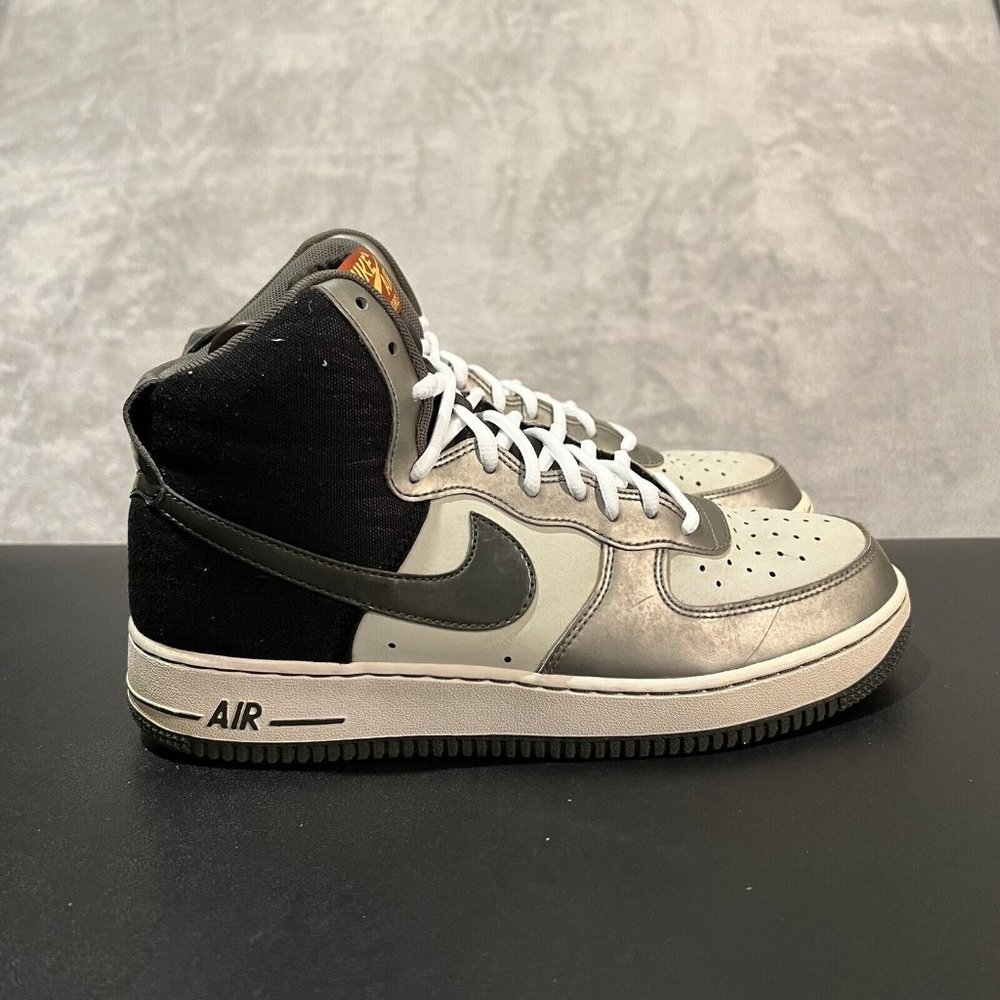 Nike Black and Silver Jordans  High-Top Sneakers
